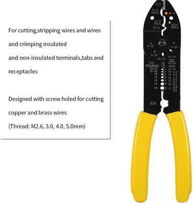 uptodatemky 9” Multitool Crimping Pliers Electrical Terminals Combination Multi Tool Wire Cutter