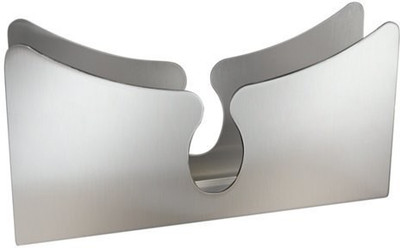 finality 2 Compartments Stainless Steel Tissue Holder(Silver)
