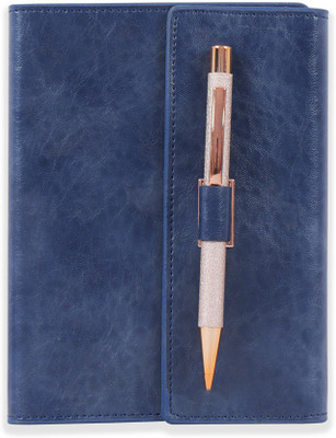 Family store Diary With Ball pen B5 Note Pad Ruled 160 Pages(Blue)