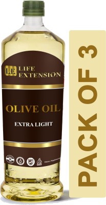 Life Extension Extra Light Olive Oil ( Combo Pack Of 3 ) Ultra Olive Oil Plastic Bottle(3 x 1000 ml)