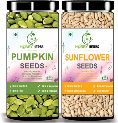 Hobby Herbs Super Saver Combo Seeds 2 x 200g Sunflower Seeds, Pumpkin Seeds(400 g, Pack of 2)