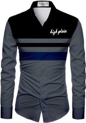 SRT ligt plain Cotton Blend Striped Shirt Fabric