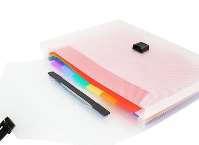 VAJIN PP Document File Folder Organizer A4 Size 7 Pockets Office Desk File Folder(Set Of 1, Multicolor)