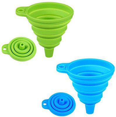 DOLLY CREATION Silicone Funnel(Multicolor, Pack of 2)