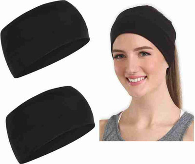 plutoprom GYM HEADBAND FOR MAN AND WOMEN , SPORTS HEADBAND FORWORK OUT & RUNNING Head Band(Black)