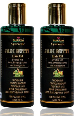 Subaxo HERBAL AYURVEDIC JADI BUTTI HAIR OIL 2 PC EACH OF 200 ML Hair Oil(400 ml)