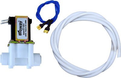 bioway 24VDC SV SOLENOID VALVE + 1/4 WHITE PIPE/TUBE + LUGE WIRE FOR RO WATER PURIFIER Automatic Control Valves