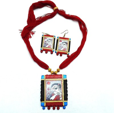 Akibuki Terracotta Multicolor Jewellery Set(Pack of 1)