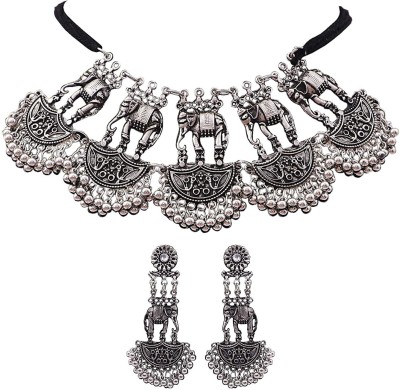 SGM Oxidised Silver Silver Jewellery Set(Pack of 1)