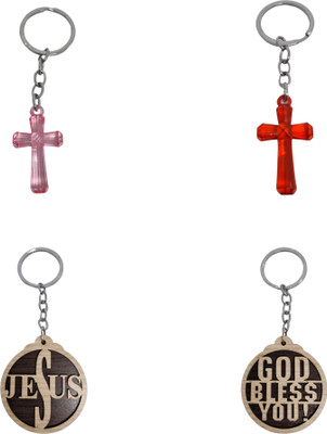 BLESSINGS Set Of 4 Cross Combination (10) Key Chain