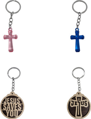 BLESSINGS Set Of 4 Cross Combination (4) Key Chain