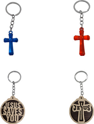 BLESSINGS Set Of 4 Cross Combination (19) Key Chain