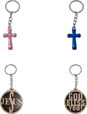 BLESSINGS Set Of 4 Cross Combination (1) Key Chain