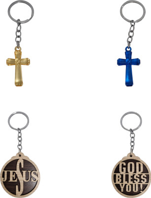 BLESSINGS Set Of 4 Cross Combination (9) Key Chain