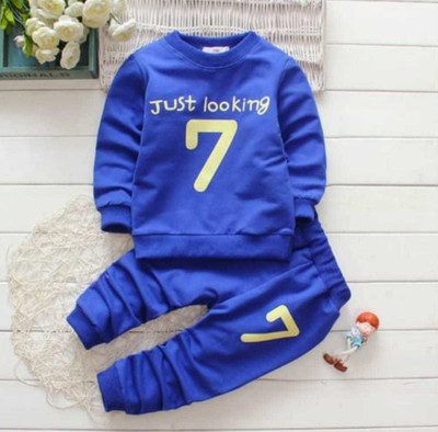 HF WARSI Baby Boys & Baby Girls Party(Festive) T-shirt Pant(BLUE, BLUE)