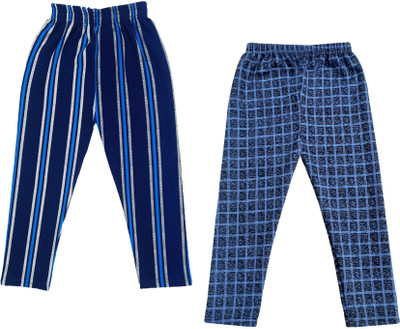 KAVYA Capri For Girls Casual Checkered, Striped Polyester(Multicolor Pack of 2)