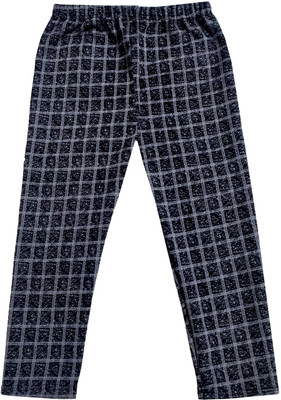 IndiWeaves Capri For Girls Casual Checkered Polyester(Black Pack of 1)