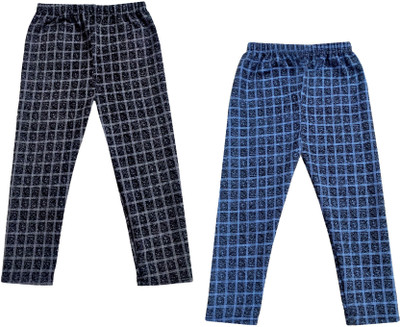 IndiWeaves Capri For Girls Casual Checkered Polyester(Multicolor Pack of 2)
