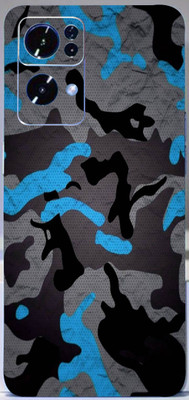 AsSkin Oppo Reno 7Pro 5G Mobile Skin(Ultra Super Military Blue Camouflage Skin With High Matte Finish.)