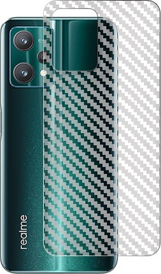 SOMTONE realme 9 Pro 5G Back Carbon Fiber Skin Tempered Glass Guard Mobile Skin(Transparent)