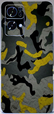 AsSkin Oppo Reno 7Pro 5G Mobile Skin(Ultra Super Military Yellow Camouflage Skin With High Matte Finish.)