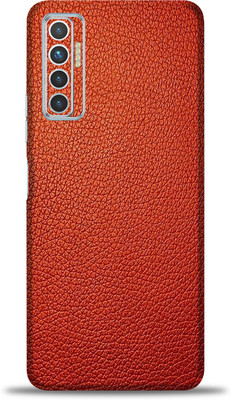 OggyBaba Tecno Camon 17 Mobile Skin(Red Leather Skin With Ultra Matte Finish)