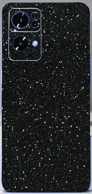 AsSkin Oppo Reno 7Pro 5G Mobile Skin(Ultra Super Black Glitter Skin With High Matte Finish.)