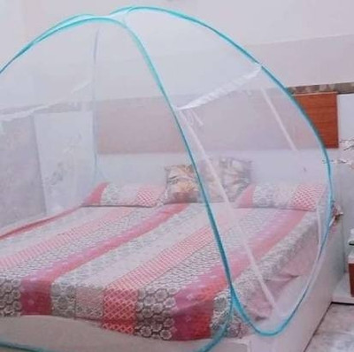 SIFRA Polyester Adults Washable Premium Mosquito Net with Heavy Bag for Relaxed Sleep @ 20 Mosquito Net(Blue, Tent)