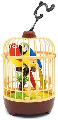 Mummas Kidz ENSEMBLE BIRDS BEAUTIFUL BIRDS TOY WITH CHRIMING BIRD SINGING PARROT TOY(Multicolor)