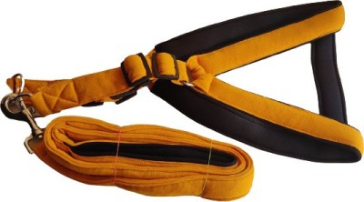 baby dog Nylon dog harness with leash with harness Dog Harness & Leash(45 - 66 cm, yellow)