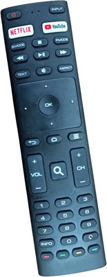 Ehop Remote Control Compatible with Smart led TV (Without Voice) Marq Remote Controller(Black)