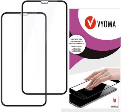 VYOMA Edge To Edge Tempered Glass for Apple iPhone XS Max, Apple iPhone 11 Pro Max(Pack of 2)
