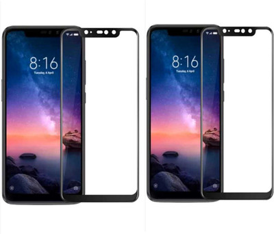 Nathaccessories Edge To Edge Tempered Glass for Mi Redmi Note 6 Pro(Pack of 2)