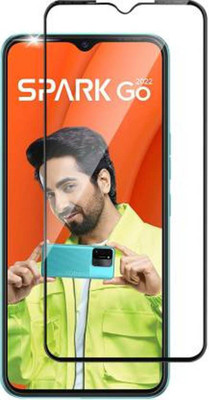 DMJHP Edge To Edge Tempered Glass for Tecno Spark Go 2022(Pack of 1)