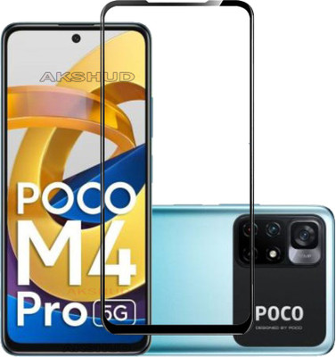 AKSHUD Edge To Edge Tempered Glass for POCO M4 Pro(Pack of 1)