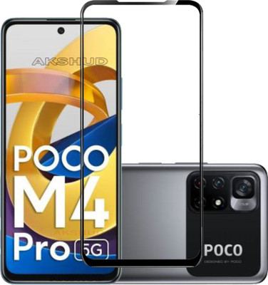 AKSHUD Edge To Edge Tempered Glass for POCO M4 Pro(Pack of 1)