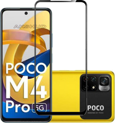 AKSHUD Edge To Edge Tempered Glass for POCO M4 Pro(Pack of 1)