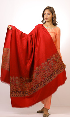 swi stylish Wool Woven Women Shawl(Black)