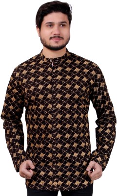 MADE IN THE SHADE Men Checkered Casual Black, Beige Shirt