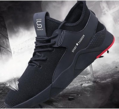 Elevarse Stylish Jogging Extra Comfortable Sports Shoe For Men's & Boys Walking Shoes For Men(Black)