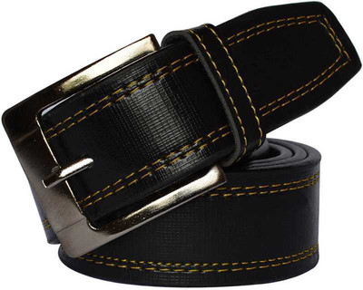 SPRINGY Men Formal Black Synthetic Belt