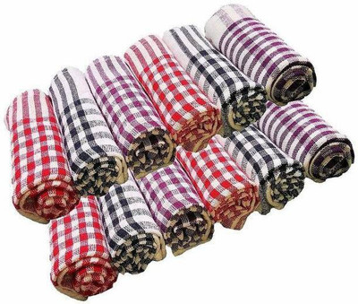 INDRAMANSHHA SEBO-10PS/kitchin napkin-14 Multicolor Cloth Napkins(10 Sheets)