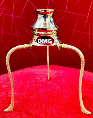 BRASSOMG SHIVLING STAND WITH ABHISHEK LOTI(KALASH)/TIPAI WITH LOTI Decorative Showpiece  -  15 cm(Brass, Gold)