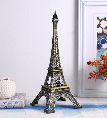 Synlark Antique finish Paris Eiffel Tower Metallic Souvenir miniature statue 18 cm Decorative Showpiece  -  18 cm(Metal, Gold)