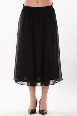 ND&R Solid Women A-line Black Skirt
