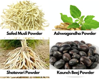 Nutrixia food Safed Musli- Ashwagandha- Kaunch- Shatavari Powder Combo (250 Gms Each)(4 x 250 g)