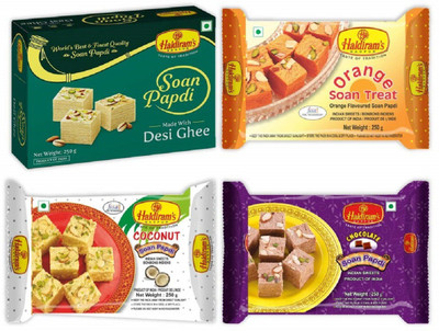 Haldiram's Nagpur Flavor Soan Papdi (Pack of 4) Box(4 x 250 g)