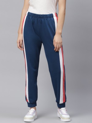 LAABHA Striped Women Blue Track Pants