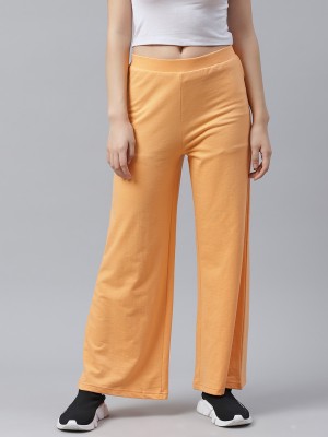 LAABHA Solid Women Orange Track Pants