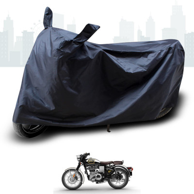 KEDIT Two Wheeler Cover for Royal Enfield(Bullet 500, Black)
